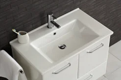 Saphir Badmöbel-Set »Quickset 341 3-teilig, Keramik-Waschtisch und LED-Spiegelschrank« Set, 3 Stk. tlg.