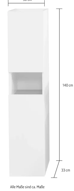 Saphir Badmöbel-Set »Quickset 947 3-teilig, Waschbeckenunterschrank mit Spiegel« 3 Stk. tlg.