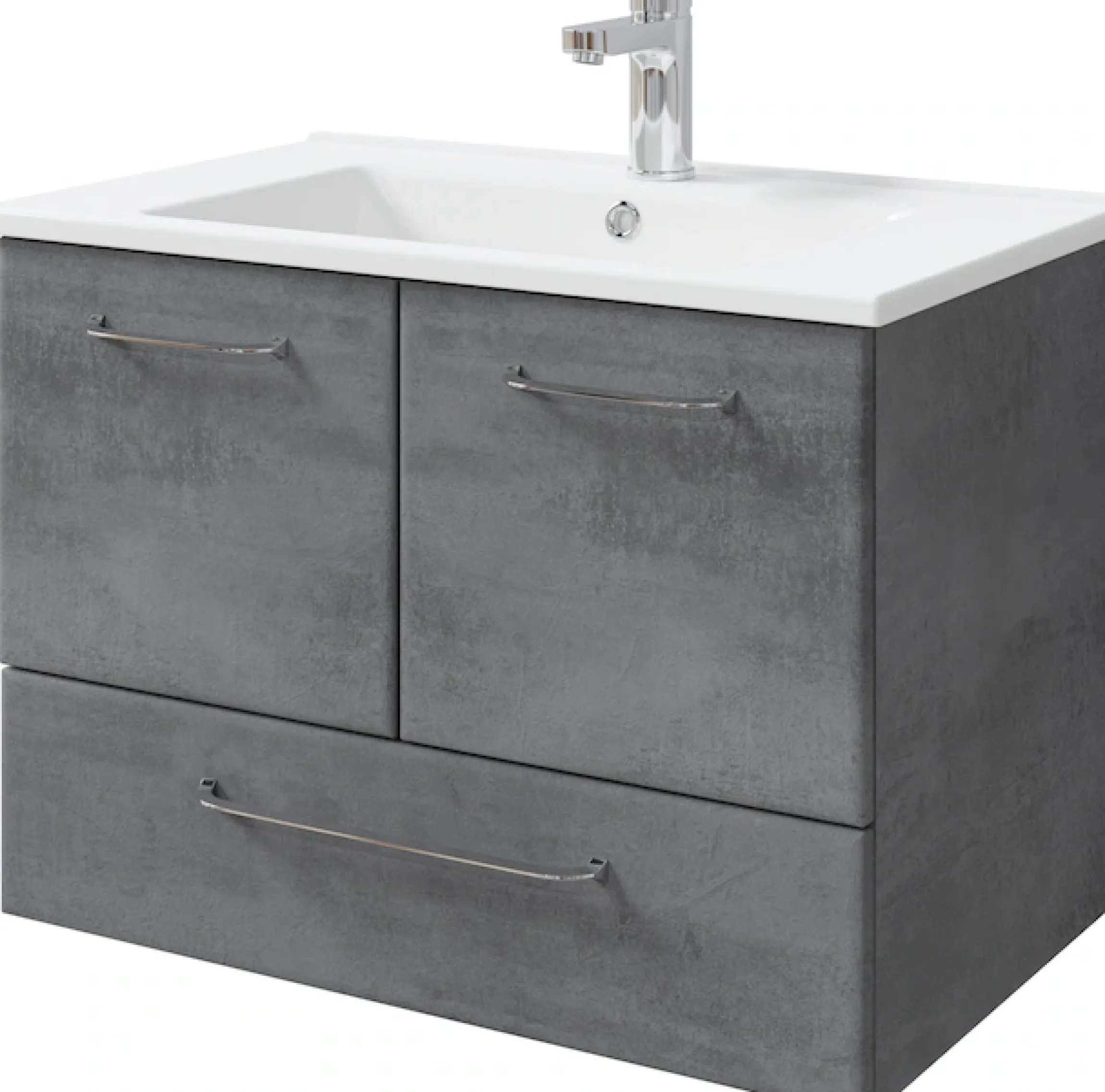 Saphir Badmöbel-Set »Quickset 945 3-teilig, Keramik-Waschtisch mit LED-Spiegelschrank« 4 Stk. tlg.