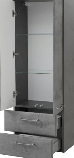 Saphir Badmöbel-Set »Quickset 945 3-teilig, Keramik-Waschtisch mit LED-Spiegelschrank« 4 Stk. tlg.