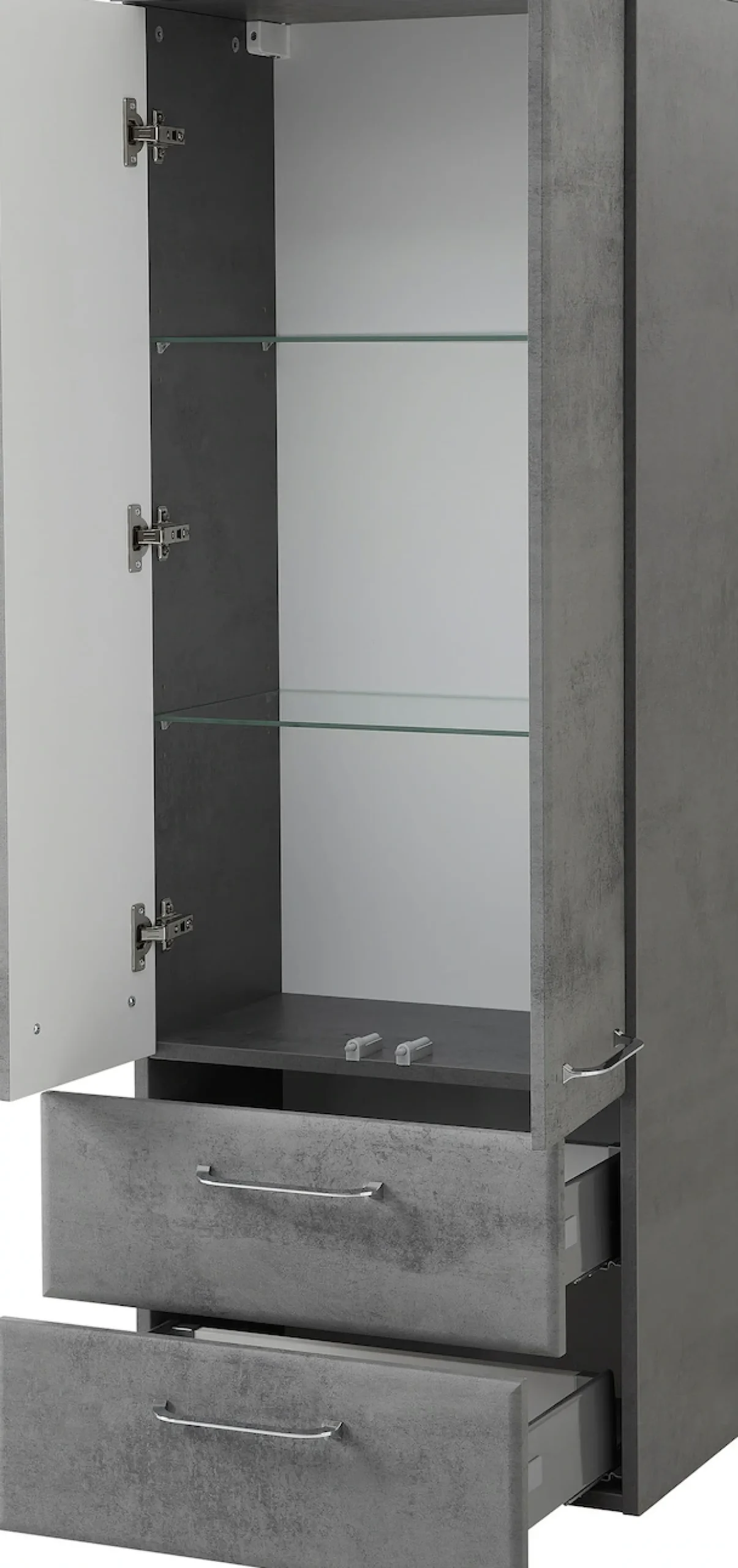 Saphir Badmöbel-Set »Quickset 945 3-teilig, Keramik-Waschtisch mit LED-Spiegelschrank« 4 Stk. tlg.