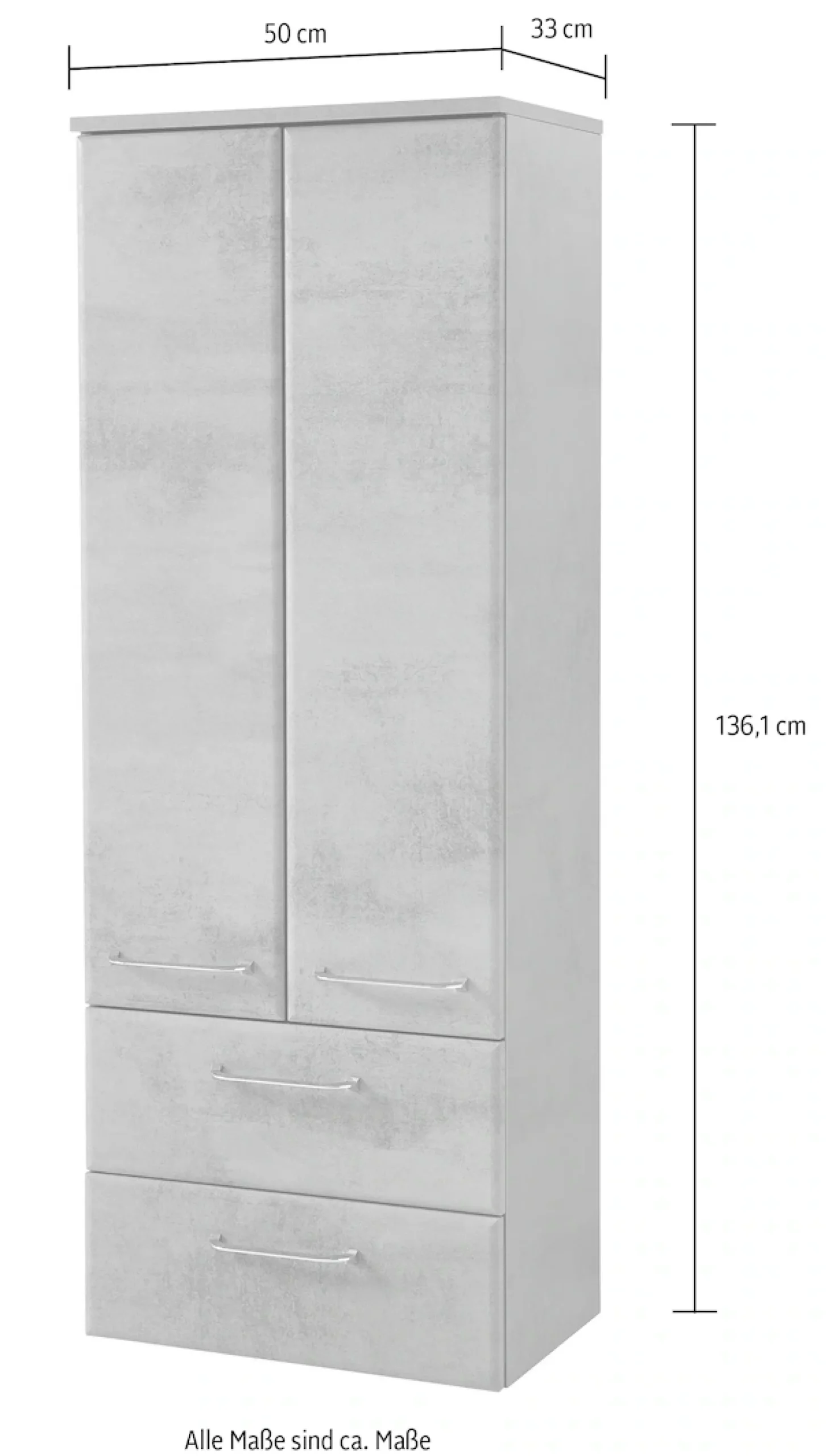 Saphir Badmöbel-Set »Quickset 945 3-teilig, Keramik-Waschtisch mit LED-Spiegelschrank« 4 Stk. tlg.