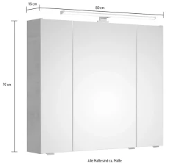 Saphir Badmöbel-Set »Quickset 945 3-teilig, Keramik-Waschtisch mit LED-Spiegelschrank« 4 Stk. tlg.