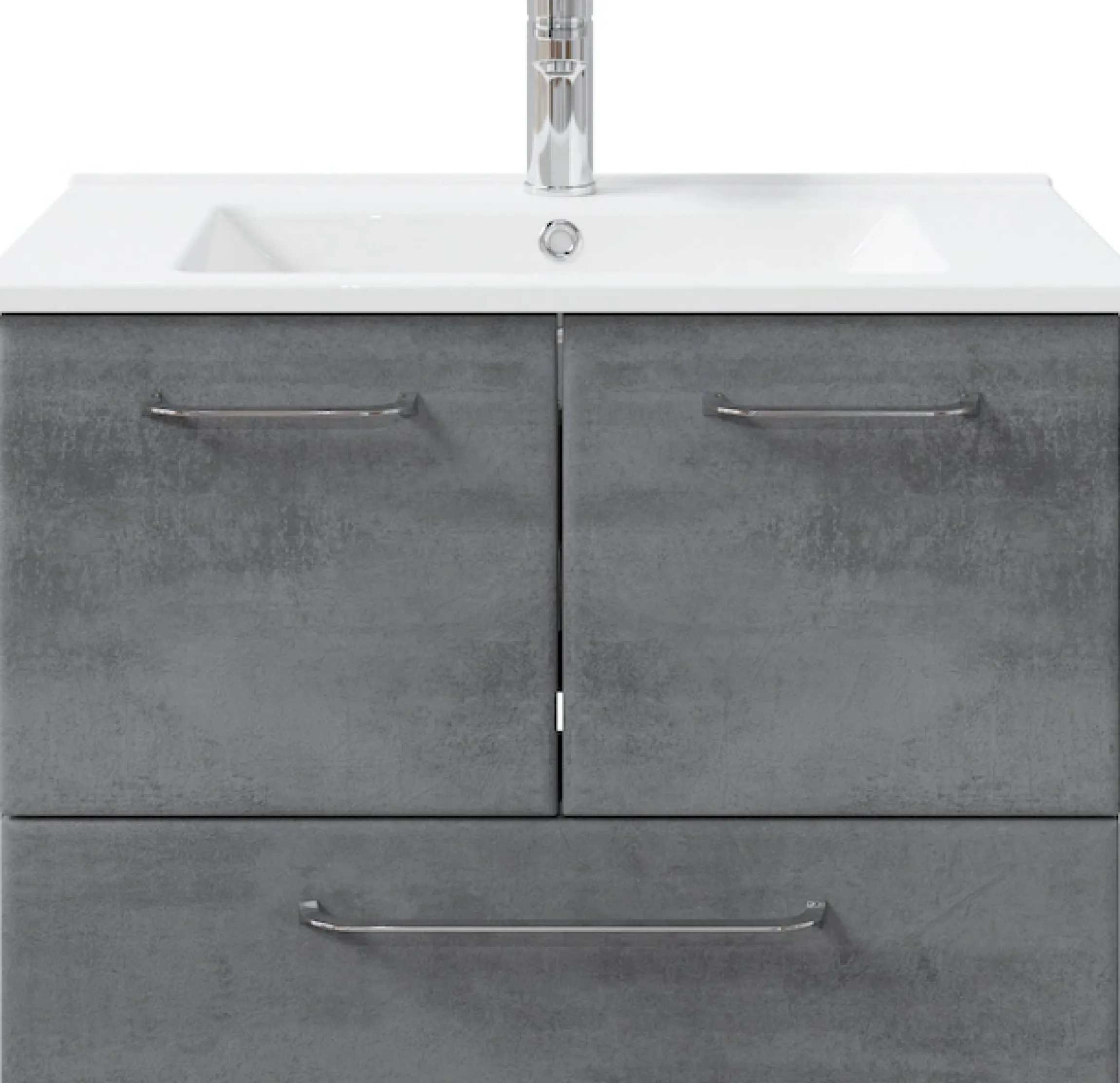 Saphir Badmöbel-Set »Quickset 945 3-teilig, Keramik-Waschtisch mit LED-Spiegelschrank« 4 Stk. tlg.