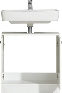 Saphir Badmöbel-Set »Quickset 335 5-teilig, Waschbeckenunterschrank mit LED-Spiegelschrank« 5 Stk. tlg.