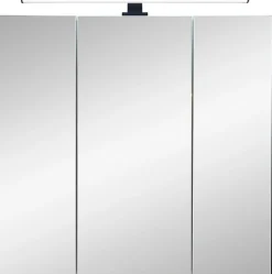 Saphir Badmöbel-Set »Quickset 395 2-teilig, Keramik-Waschtisch mit LED-Spiegelschrank« 2 Stk. tlg.