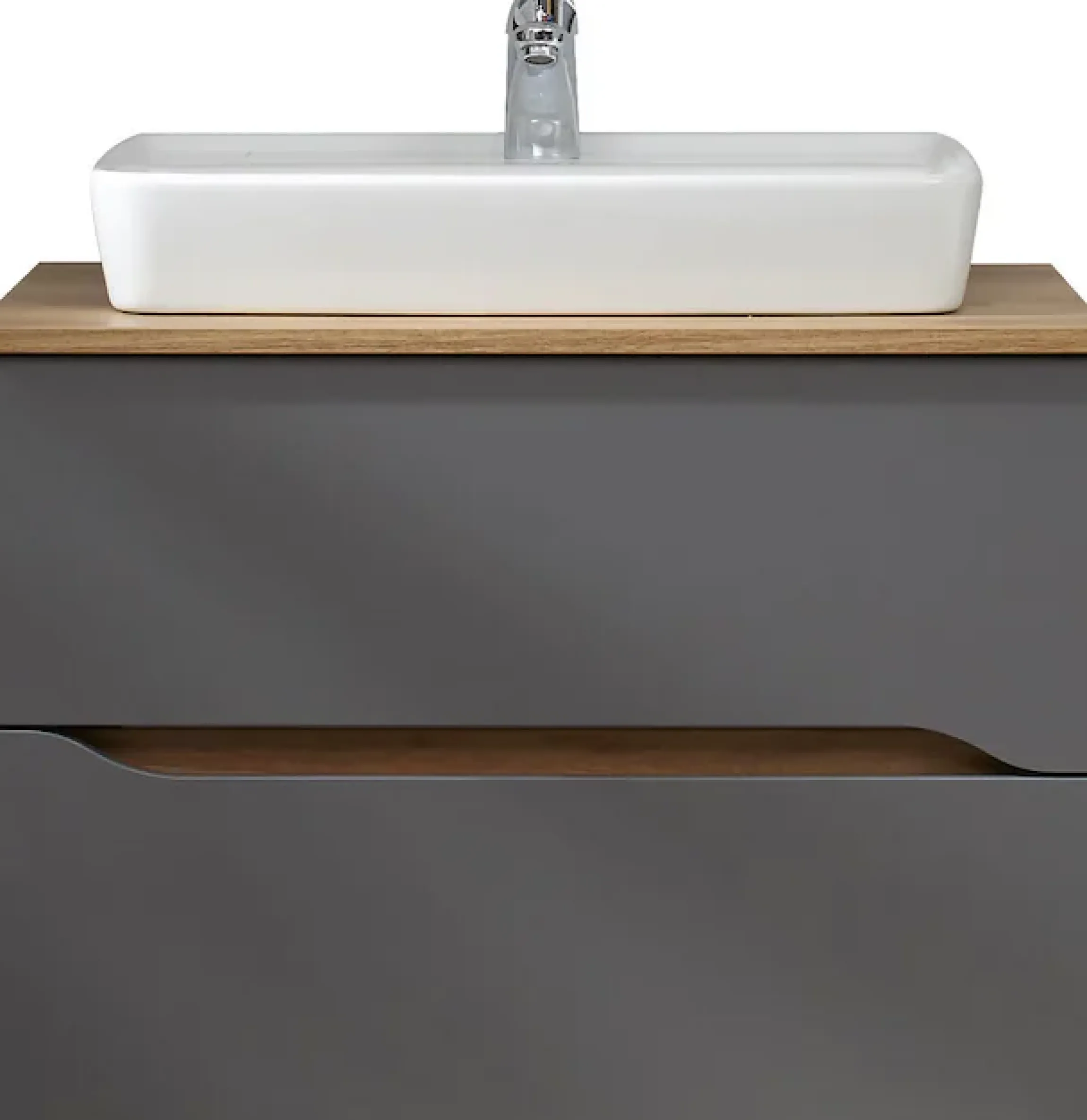Saphir Badmöbel-Set »Quickset 5-teilig, Keramik-Aufsatzbecken mit LED-Spiegel« 8 Stk. tlg.