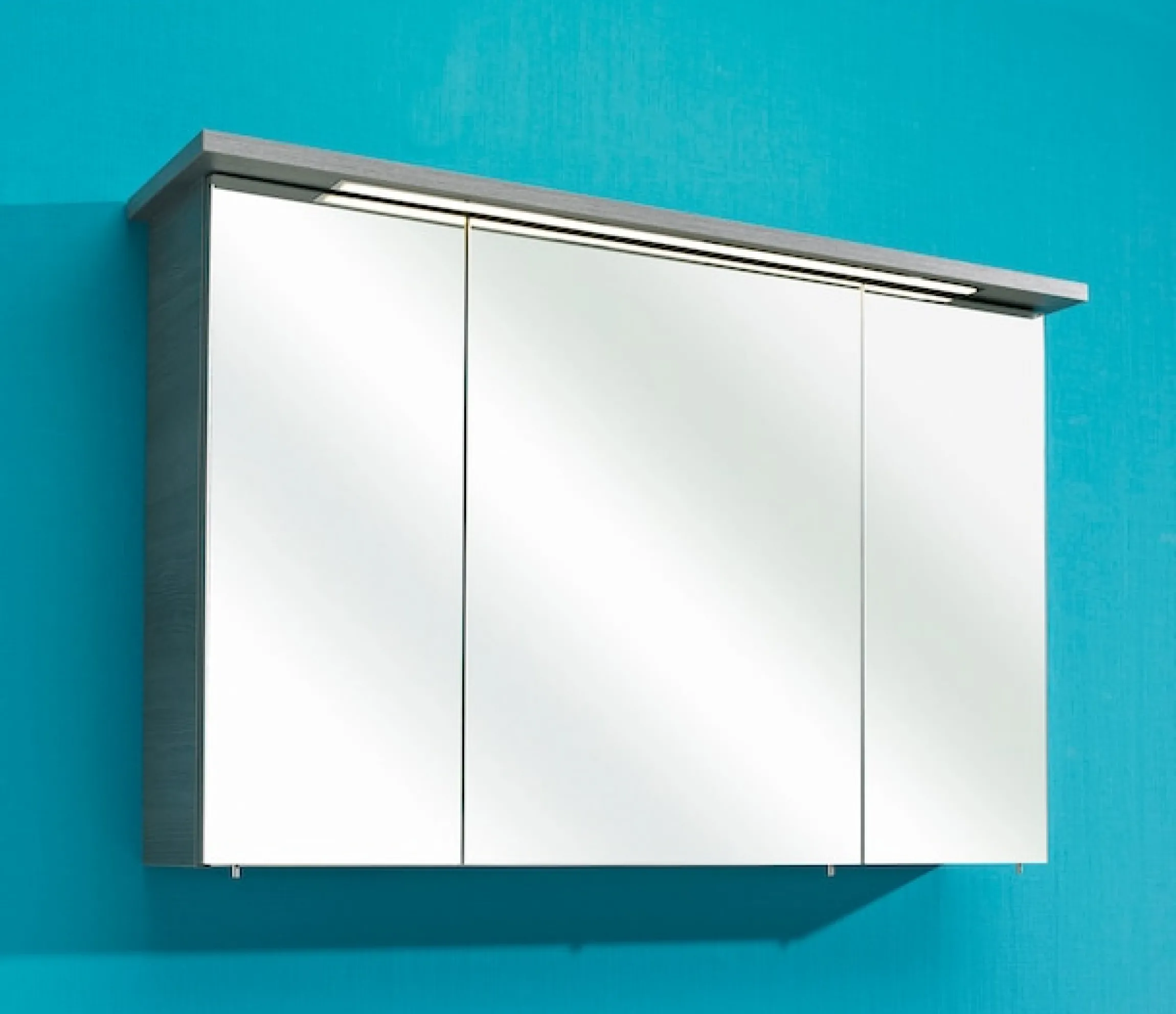 Saphir Badmöbel-Set »Quickset 2-teilig, Mineralmarmor-Waschtisch mit LED-Spiegelschrank« 2 Stk. tlg.