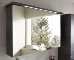 Saphir Badmöbel-Set »Quickset 2-teilig, Mineralmarmor-Waschtisch mit LED-Spiegelschrank« 2 Stk. tlg.