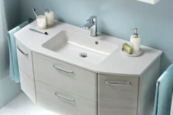 Saphir Badmöbel-Set »Quickset 936 4-teilig, Mineralmarmor-Waschtisch und LED-Spiegelschrank« Set, 4 Stk. tlg.