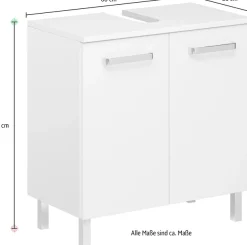 Saphir Badmöbel-Set »Quickset 312 5-teilig, Waschbeckenunterschrank und LED-Spiegelschrank« Set, 5 Stk. tlg.