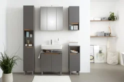 Saphir Badmöbel-Set »Quickset 5-teilig, Waschbeckenunterschrank mit LED-Spiegelschrank« 5 Stk. tlg.