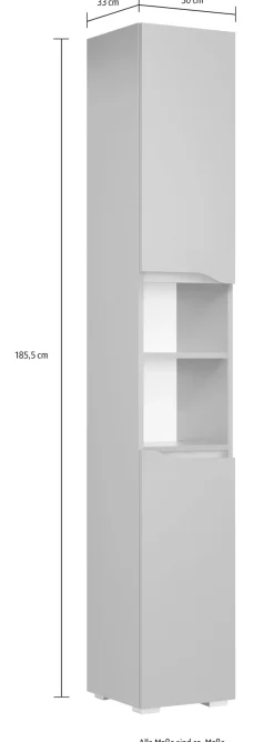 Saphir Badmöbel-Set »Quickset 5-teilig, Waschbeckenunterschrank mit LED-Spiegelschrank« 5 Stk. tlg.