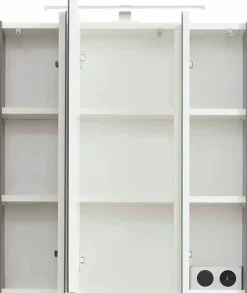 Saphir Badmöbel-Set »Quickset 5-teilig, Waschbeckenunterschrank mit LED-Spiegelschrank« 5 Stk. tlg.