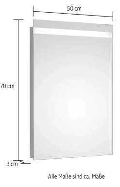 Saphir Badmöbel-Set »Quickset 5-teilig, Waschbeckenunterschrank mit LED-Spiegel« 5 Stk. tlg.