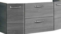 Saphir Badmöbel-Set »Quickset 5-teilig Glas-Waschtisch mit LED-Spiegelschrank, Bad-Set« 6 Stk. tlg.