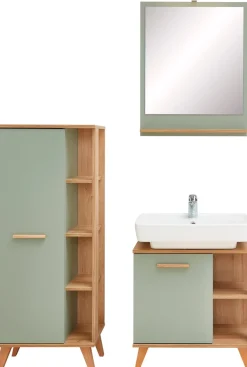 Saphir Badmöbel-Set »Quickset 3-teilig, Waschbeckenunterschrank mit LED-Spiegel« 3 Stk. tlg.