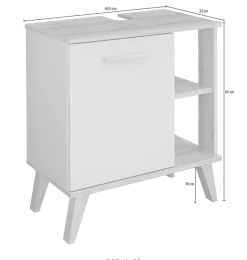 Saphir Badmöbel-Set »Quickset 3-teilig, Waschbeckenunterschrank mit LED-Spiegel« 3 Stk. tlg.