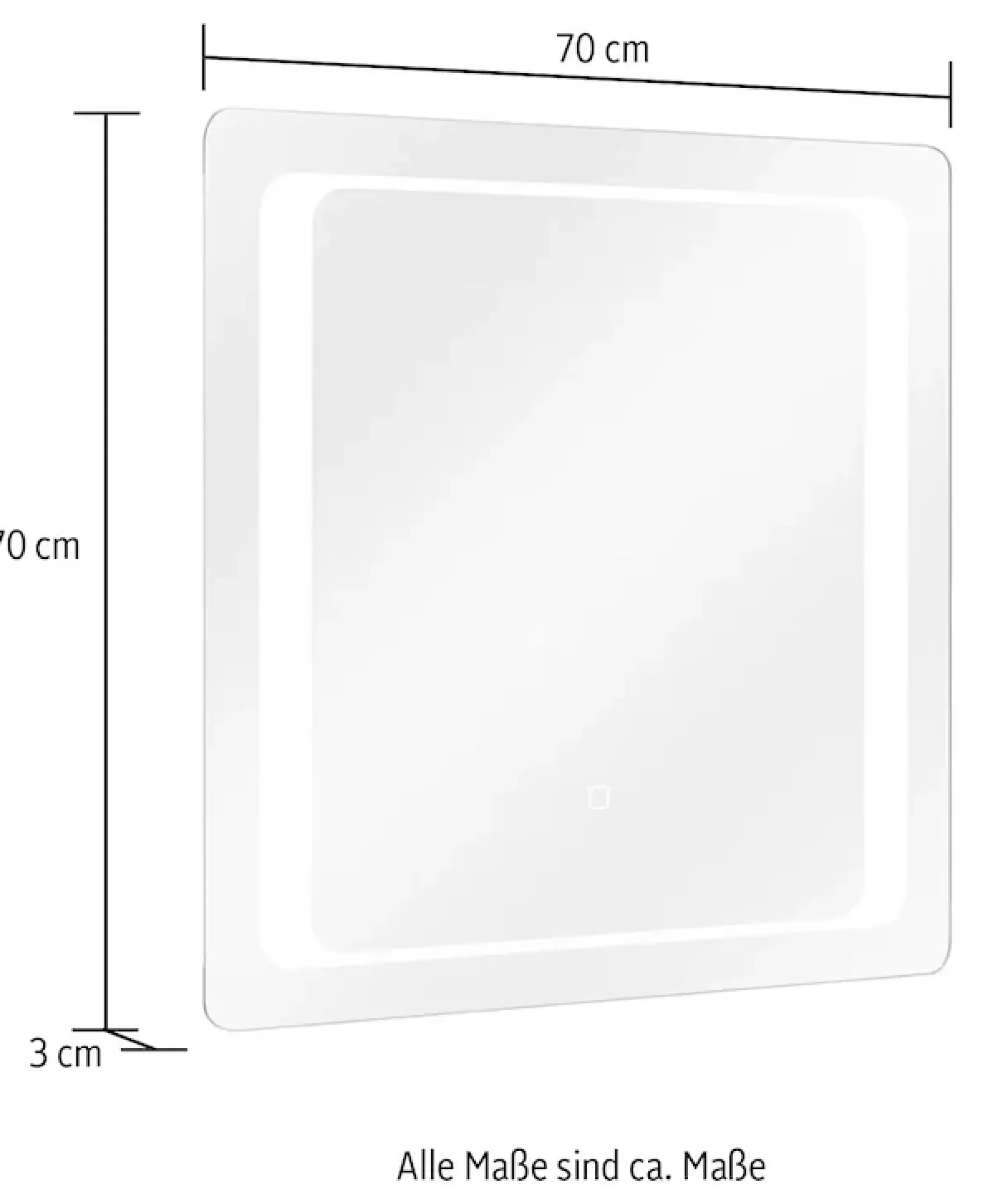 Saphir Badmöbel-Set »Quickset 3-teilig, Waschbeckenunterschrank mit LED-Spiegel« 3 Stk. tlg.