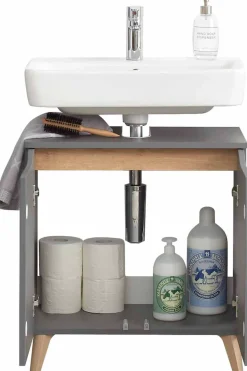 Saphir Badmöbel-Set »Quickset 3-teilig, Waschbeckenunterschrank mit LED-Spiegel« 3 Stk. tlg.