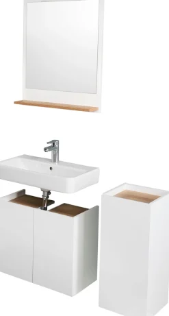 Saphir Badmöbel-Set »Quickset 947 3-teilig, Waschbeckenunterschrank mit Spiegel« 4 Stk. tlg.
