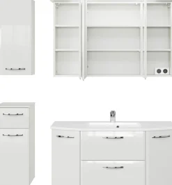 Saphir Badmöbel-Set »Quickset 326, 5-teilig, mit Keramikwaschtisch« 5 Stk. tlg.