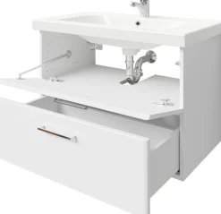 Saphir Badmöbel-Set »Quickset 316 4-teilig, Keramikwaschtisch mit LED-Spiegelschrank« 5 Stk. tlg.