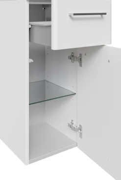 Saphir Badmöbel-Set »Quickset 316 4-teilig, Keramikwaschtisch mit LED-Spiegelschrank« 5 Stk. tlg.