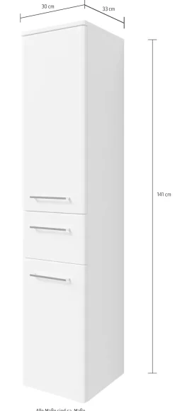 Saphir Badmöbel-Set »Quickset 316 5-teilig, Keramikwaschtisch mit LED-Spiegelschrank« 6 Stk. tlg.