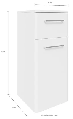 Saphir Badmöbel-Set »Quickset 316 5-teilig, Keramikwaschtisch mit LED-Spiegelschrank« 6 Stk. tlg.