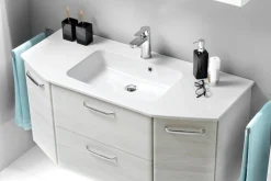 Saphir Badmöbel-Set »Quickset 936 4-teilig, Glaswaschtisch und LED-Spiegelschrank« Set, 4 Stk. tlg.