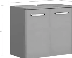 Saphir Badmöbel-Set »Quickset 327 5-teilig, Waschbeckenunterschrank und LED-Spiegelschrank« Set, 5 Stk. tlg.