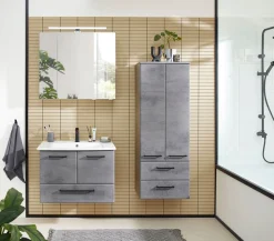 Saphir Badmöbel-Set »Quickset 945 3-teilig, Keramik-Waschtisch mit LED-Spiegelschrank« 4 Stk. tlg.