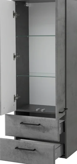Saphir Badmöbel-Set »Quickset 945 3-teilig, Keramik-Waschtisch mit LED-Spiegelschrank« 4 Stk. tlg.