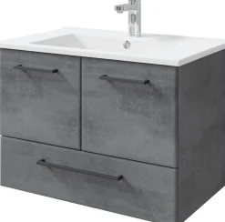 Saphir Badmöbel-Set »Quickset 945 3-teilig, Keramik-Waschtisch mit LED-Spiegelschrank« 4 Stk. tlg.