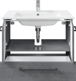 Saphir Badmöbel-Set »Quickset 945 3-teilig, Keramik-Waschtisch mit LED-Spiegelschrank« 4 Stk. tlg.