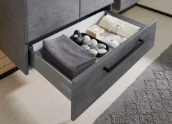 Saphir Badmöbel-Set »Quickset 945 3-teilig, Keramik-Waschtisch mit LED-Spiegelschrank« 4 Stk. tlg.