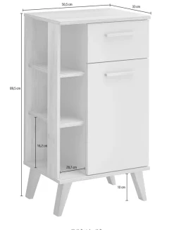Saphir Badmöbel-Set »Quickset 5-teilig, Waschbeckenunterschrank mit LED-Spiegel« 5 Stk. tlg.