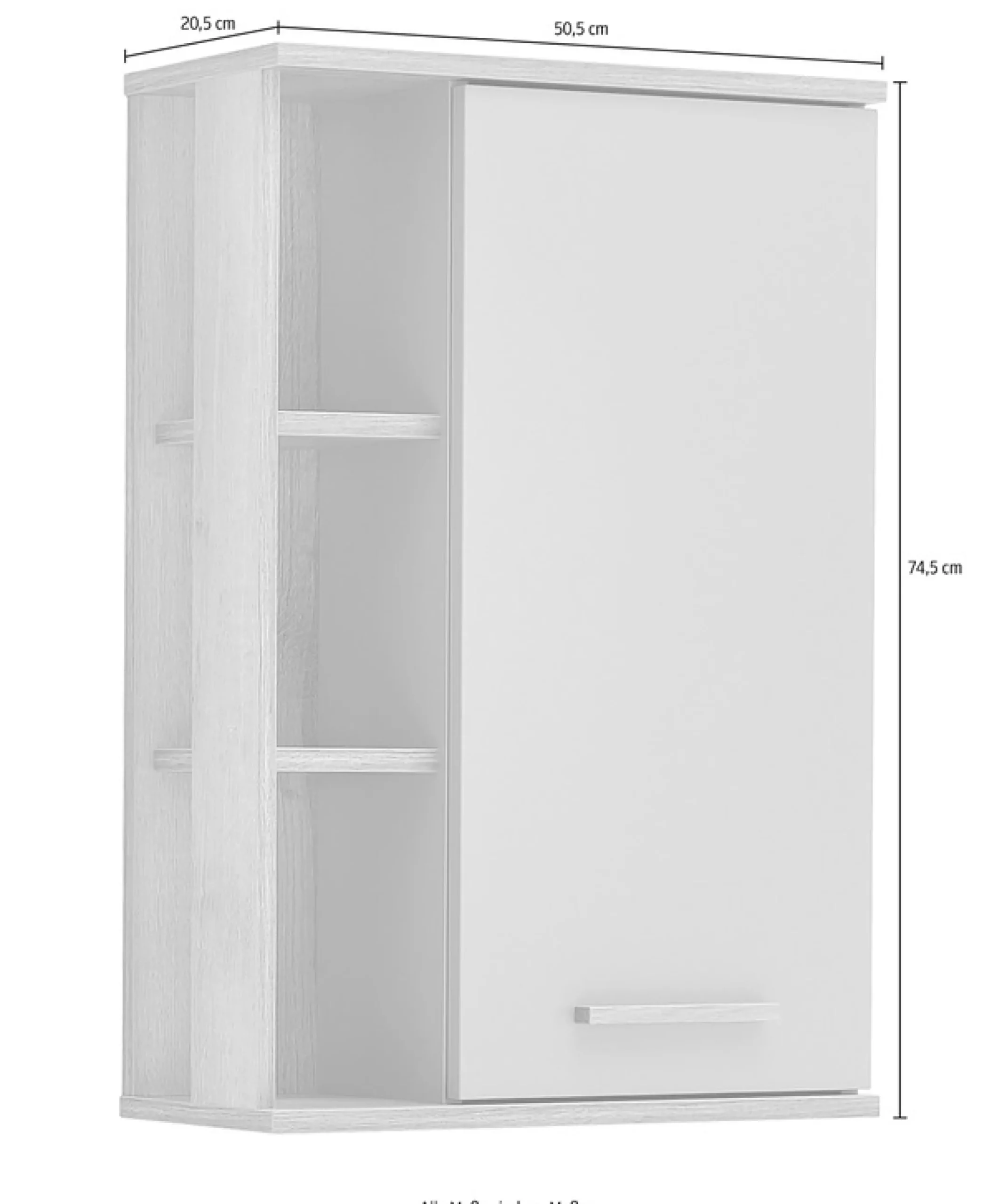 Saphir Badmöbel-Set »Quickset 5-teilig, Waschbeckenunterschrank mit LED-Spiegel« 5 Stk. tlg.