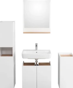 Saphir Badmöbel-Set »Quickset 947 4-teilig, Waschbeckenunterschrank mit Spiegel« 5 Stk. tlg.