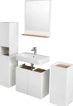 Saphir Badmöbel-Set »Quickset 947 4-teilig, Waschbeckenunterschrank mit Spiegel« 5 Stk. tlg.