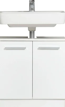 Saphir Badmöbel-Set »Quickset 335 7-teilig, Waschbeckenunterschrank mit LED-Spiegelschrank« 7 Stk. tlg.