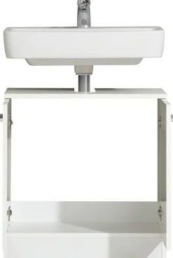 Saphir Badmöbel-Set »Quickset 335 7-teilig, Waschbeckenunterschrank mit LED-Spiegelschrank« 7 Stk. tlg.