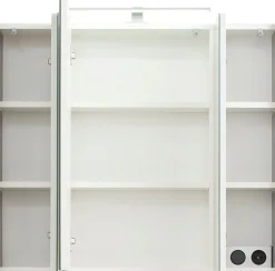 Saphir Badmöbel-Set »Quickset 2-teilig, Keramik-Aufsatzbecken mit LED-Spiegelschrank« 5 Stk. tlg.