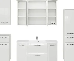 Saphir Badmöbel-Set »Quickset 326, 6-teilig, mit Keramikwaschtisch« 6 Stk. tlg.