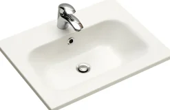 Saphir Badmöbel-Set »Quickset 2-teilig, Mineralmarmor-Waschtisch und LED-Spiegel« 4 Stk. tlg.