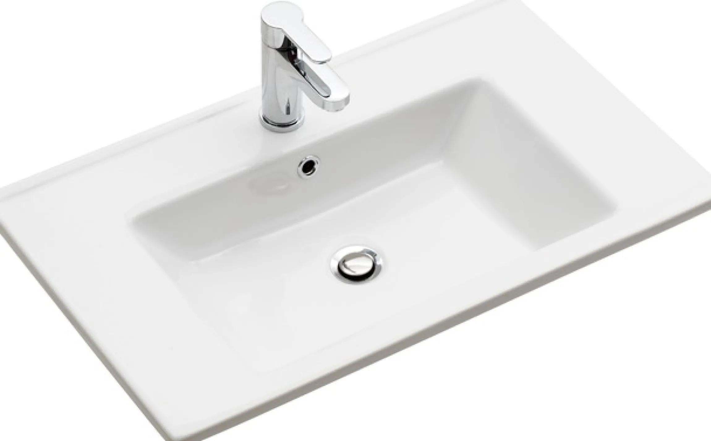 Saphir Badmöbel-Set »Quickset 5-teilig, Keramik-Waschtisch mit LED-Spiegel« 7 Stk. tlg.