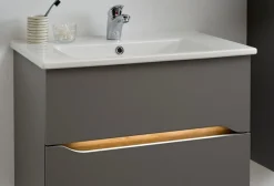 Saphir Badmöbel-Set »Quickset 5-teilig, Keramik-Waschtisch mit LED-Spiegel« 7 Stk. tlg.