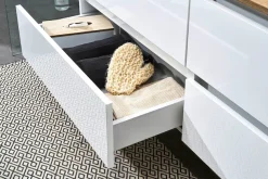 Saphir Badmöbel-Set »Quickset 360 2-teilig, Keramik-Aufsatzbecken mit LED-Spiegelschrank« 2 Stk. tlg.