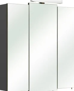 Saphir Badmöbel-Set »Quickset 4-teilig, Waschbeckenunterschrank mit LED-Spiegelschrank« 4 Stk. tlg.